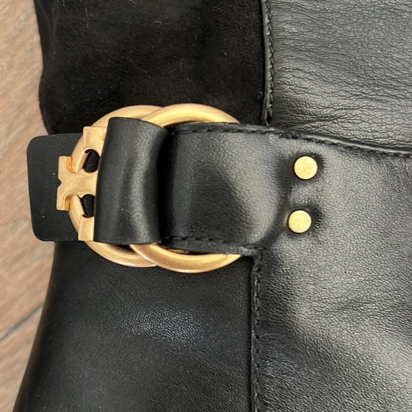 Tori Burch Leather and suede over the knee boots with gold hardware - Picture 2 of 8